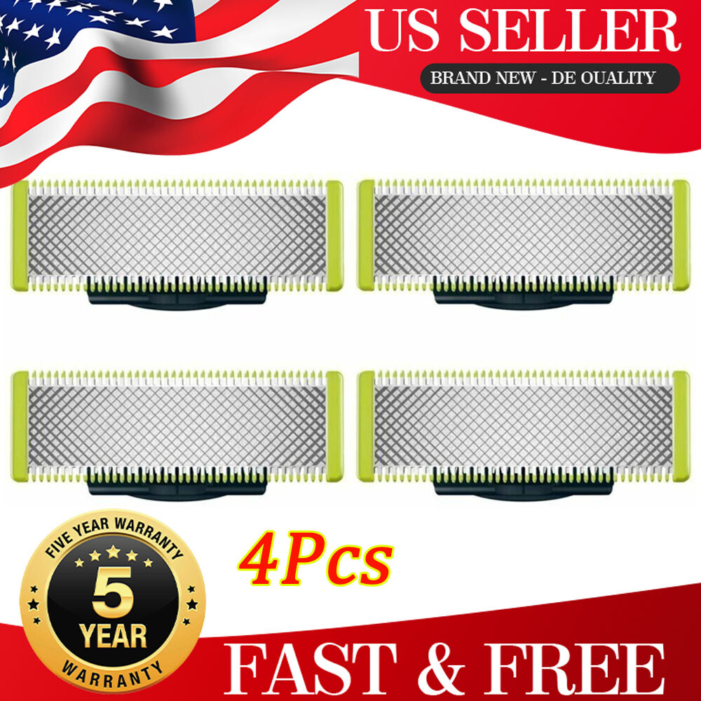 4X Blades Norelco QP210/80 OneBlade Replacement Head for QP2520 /QP6510 /QP6520