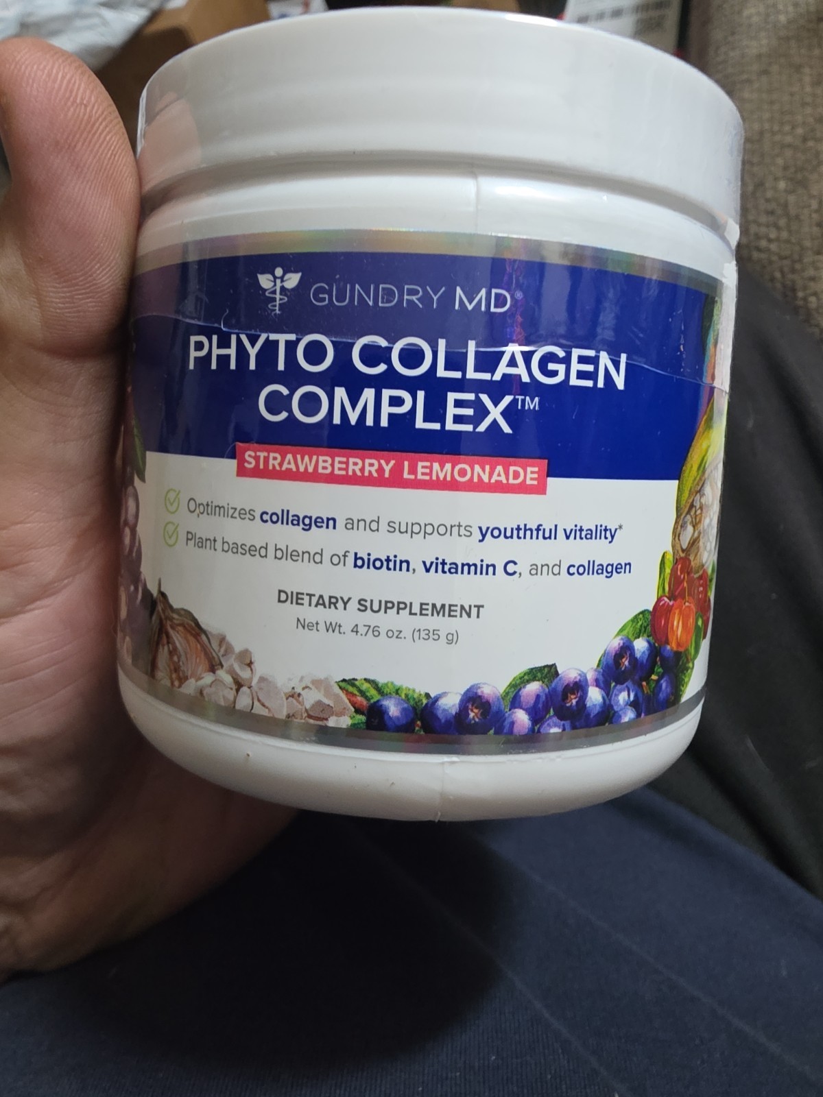 Gundry MD Phyto Collagen Complex Powder – Strawberry Lemonade, 4.76 oz (135 g)