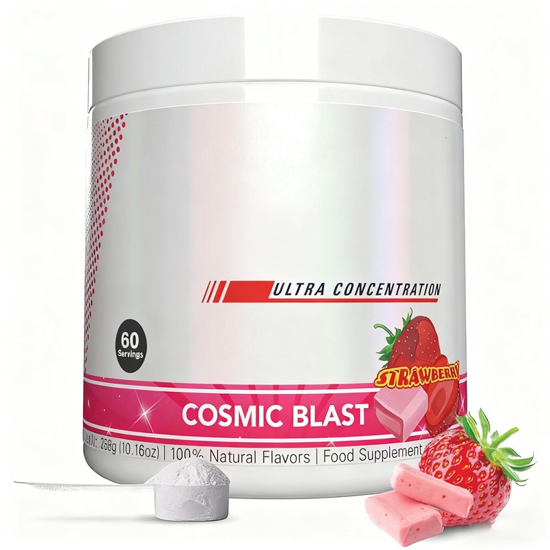 Servings Fat Burner Blast, Powder 60 Thermogenic – Cosmic Pre-Workout Strawberry