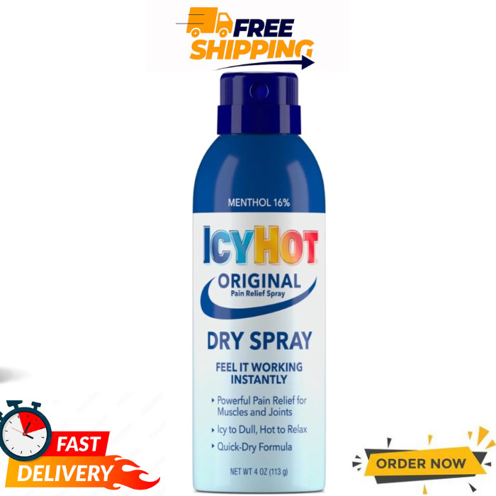 Pain Relief Dry Spray, Maximum Strength with Menthol, 4 Ounces