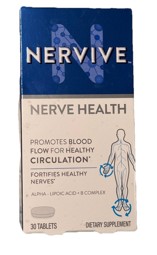 Nervive Nerve Health Dietary Supplement 30 Tablets Exp 2026+