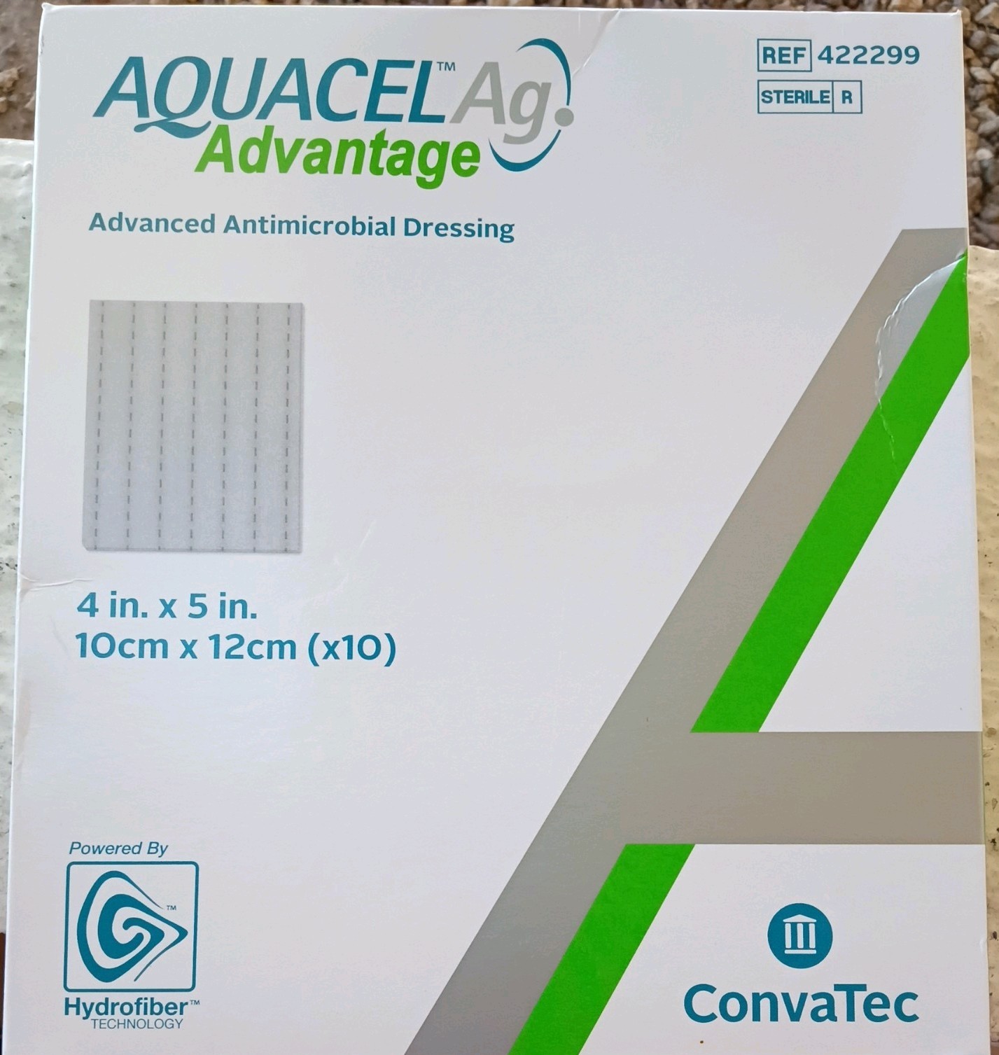 10 Aquacel AG Advantage Silver Dressing 4×5 , Pack /10 Dressings Exp. 2027/10