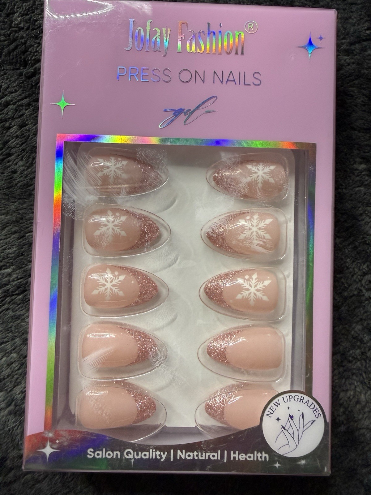 Lot of 10 Glue/ Press On Nails New In Package Assorted Colors Various Sizes