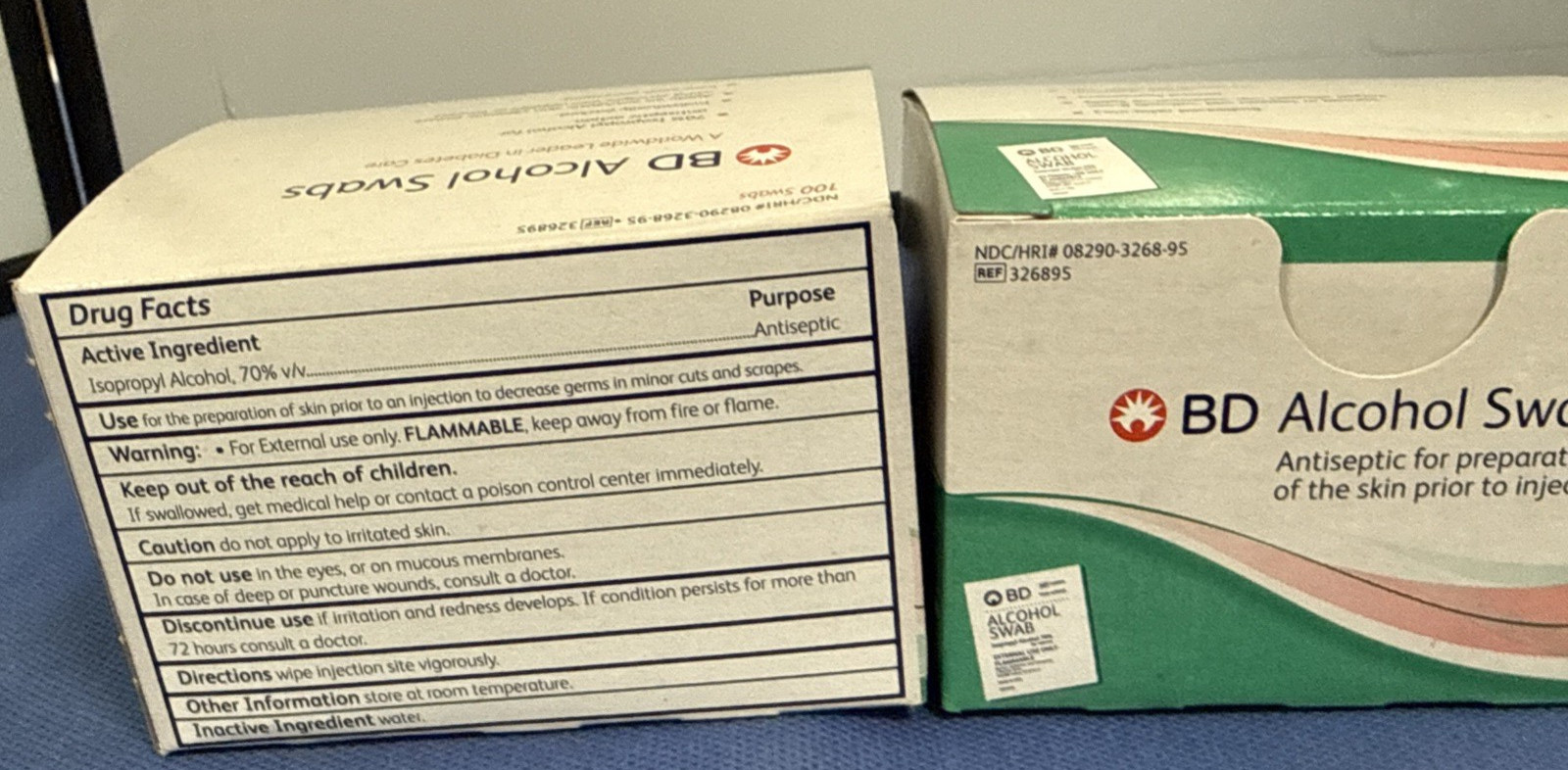 BD Alcohol Swabs (2 Boxes) 100 Each 200 Swabs #326895 EXP 2026/07