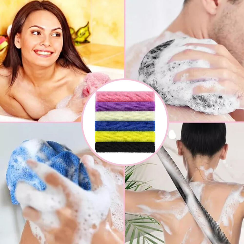 Bath Sponge, African Net Sponge, Exfoliating Back Scrubber, Body Wash Sponge⇖