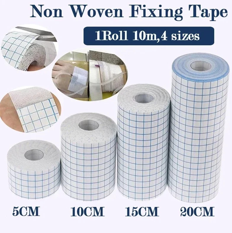 1pcs 10m/394in Non-Woven Adhesive Medical Roll Tape Plaster Patch Bandage