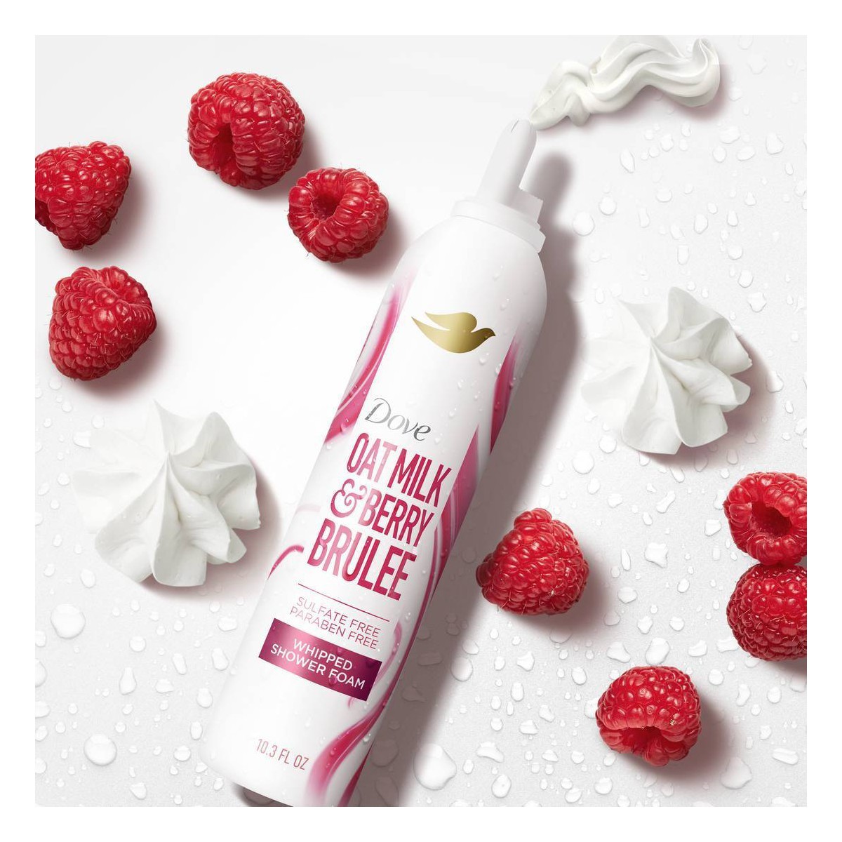 Dove Beauty Whipped Shower Foam – Oat Milk & Berry Brulee – 10.3oz