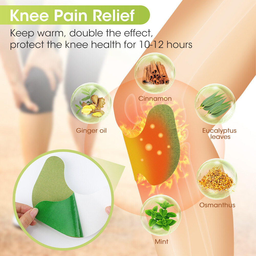 120PCS Knee Relief Patches Sticker Joint Pain Wormwood Ache Plaster Pad Health