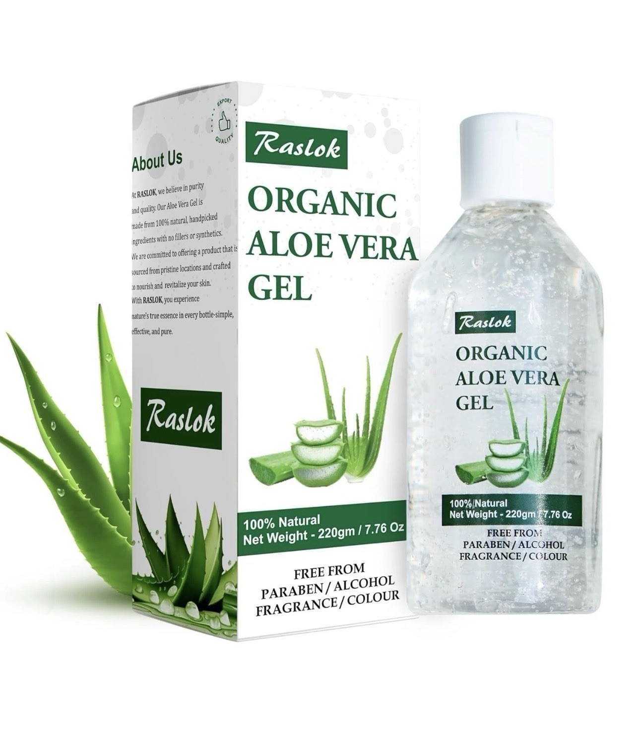 Aloe Vera Gel | 100% Pure Natural Aloe Gel for Moisturizing Face Skin & Hair