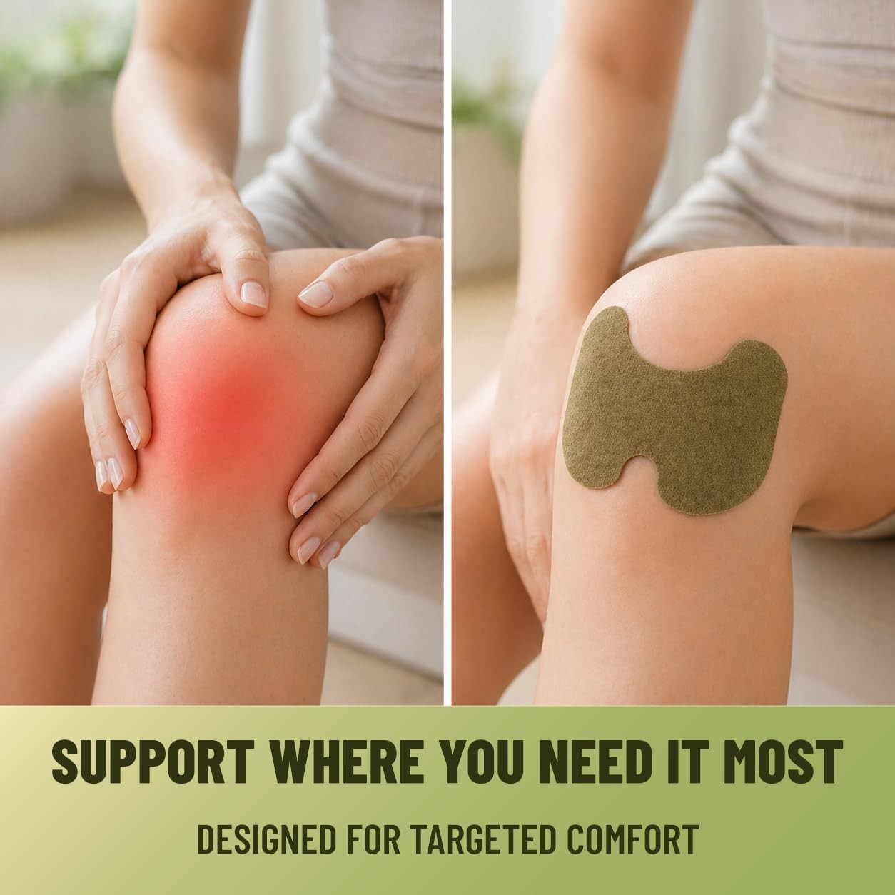 TOLEVITA Knee Patches 40 Patches per Pack Warm & Cool Comfort Everyday Wellness