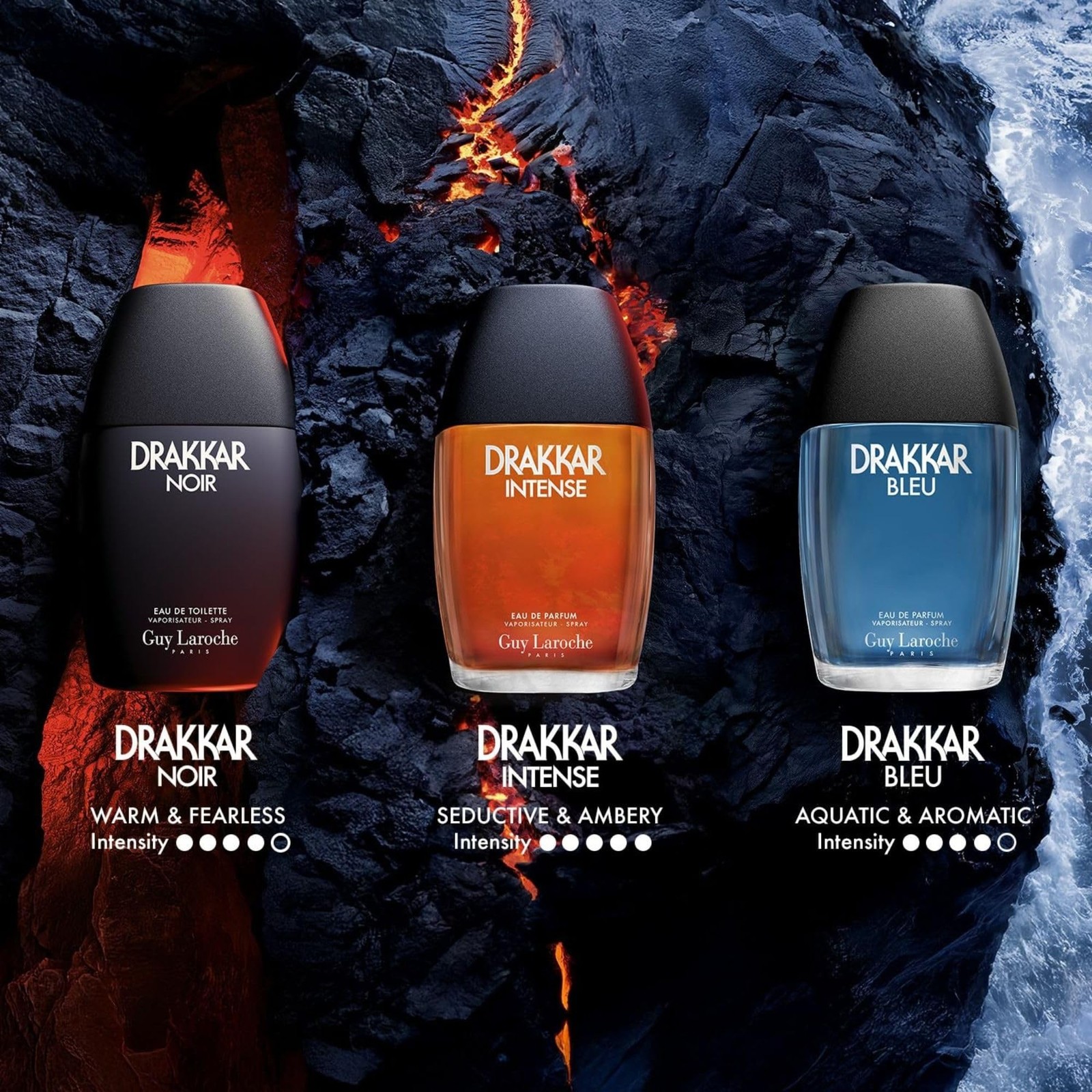 Guy Laroche Drakkar Noir, Iconic Designer 6.76 Fl Oz (Pack of 1), Black