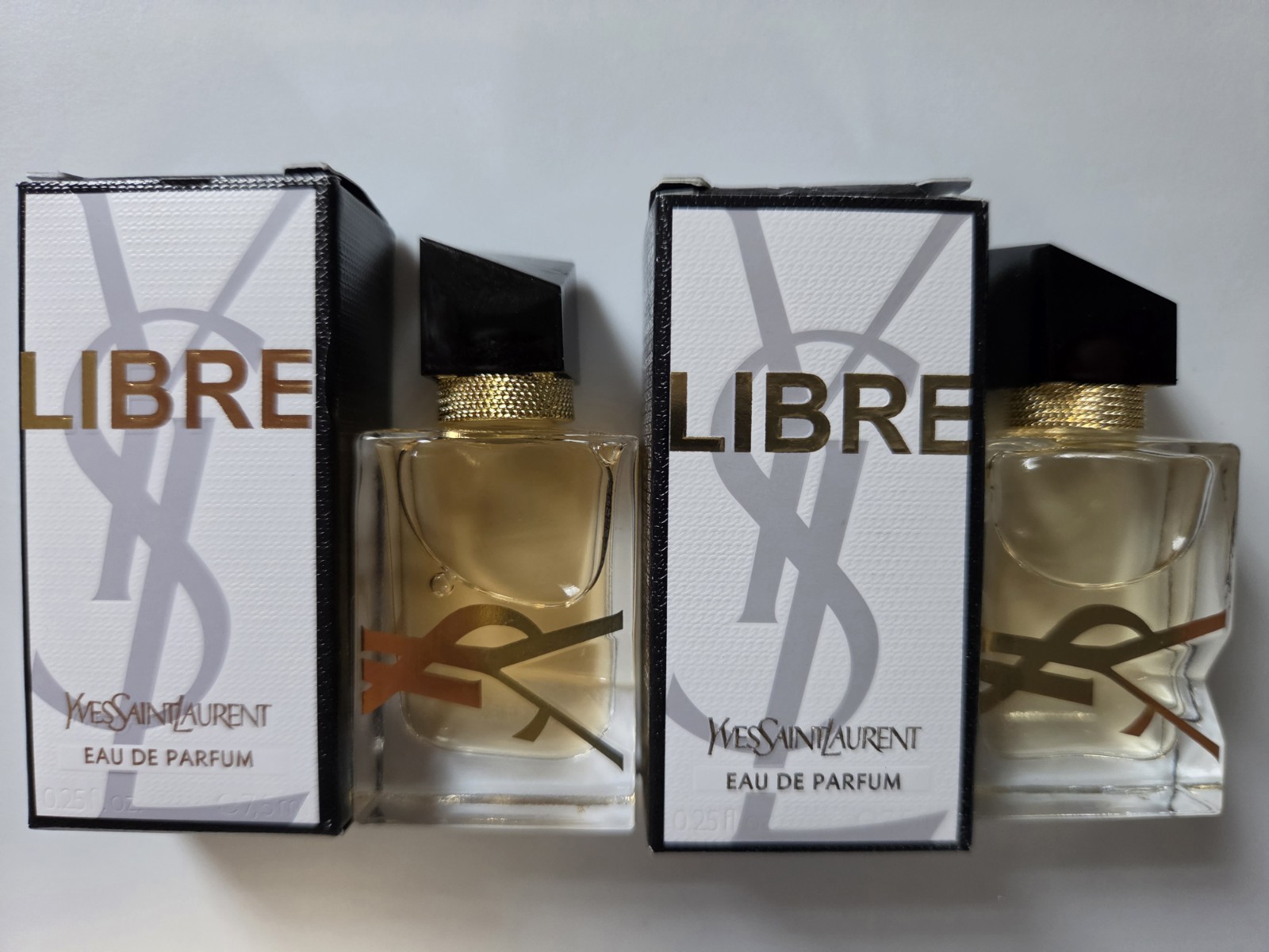 2x YSL Yves Saint Laurent LIBRE Eau De Parfum Mini Splash 7.5ml/.25 fl. oz. ~NIB