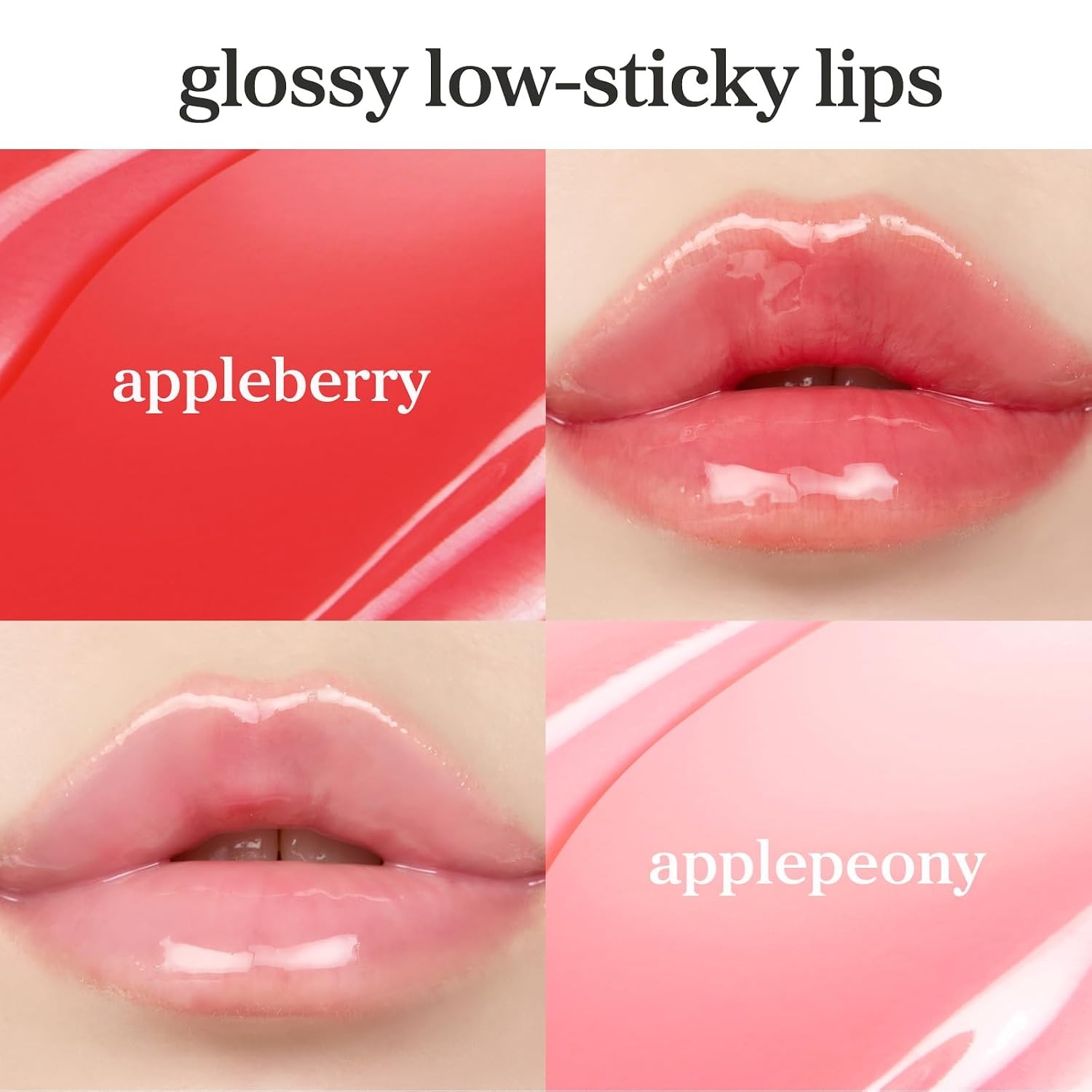 NOONI Korean Lip Oil Set – Appleberry & Applepeony – 3 Pack