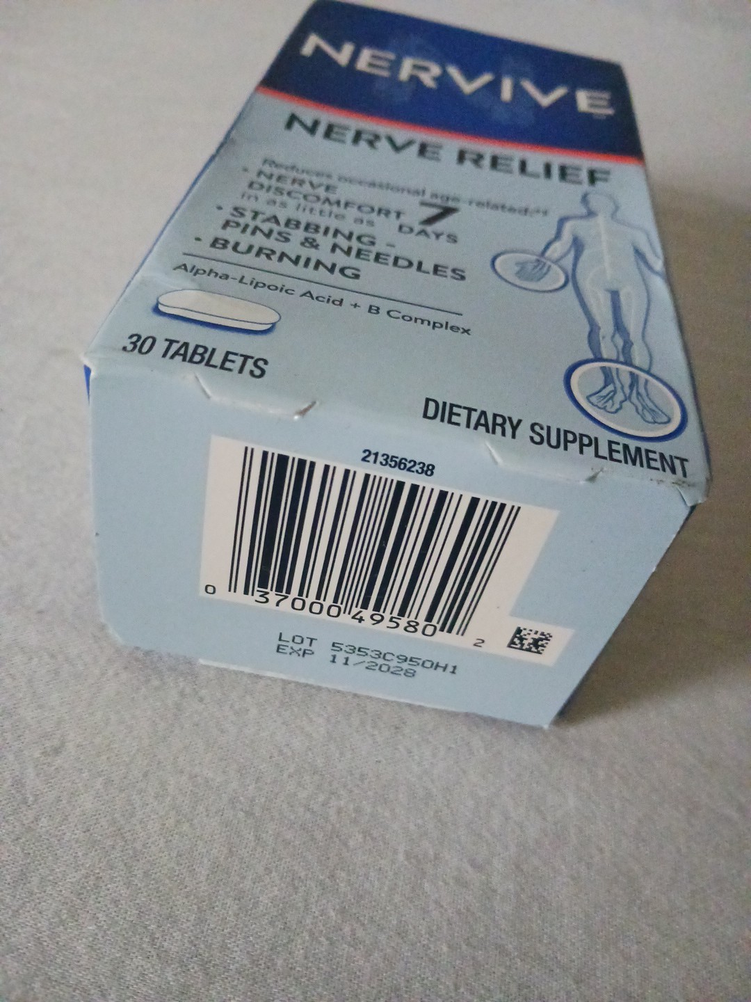 Nervive Nerve Relief, Reduces Nerve Pain & Discomfort, 30 Tablets – EXP 11/2028