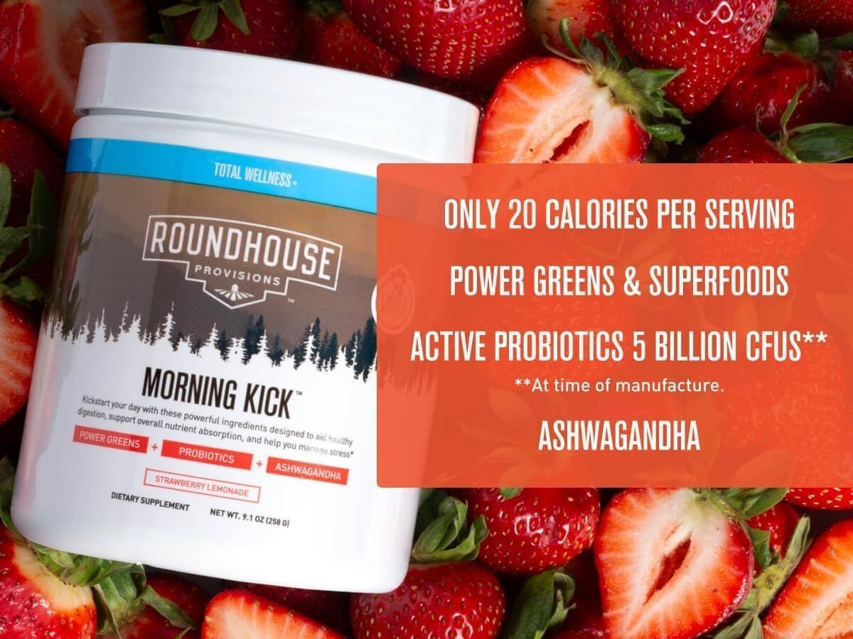 By Chuck Norris Morning Kick green Superfoods Powder Supplement with Ashwaganda