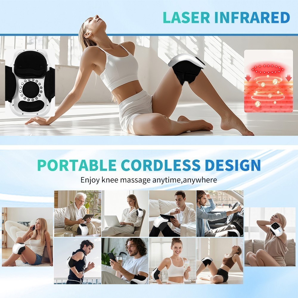 Electric Knee Massager Infrared Deep Heat for Knee Joint Pain Relief Massage