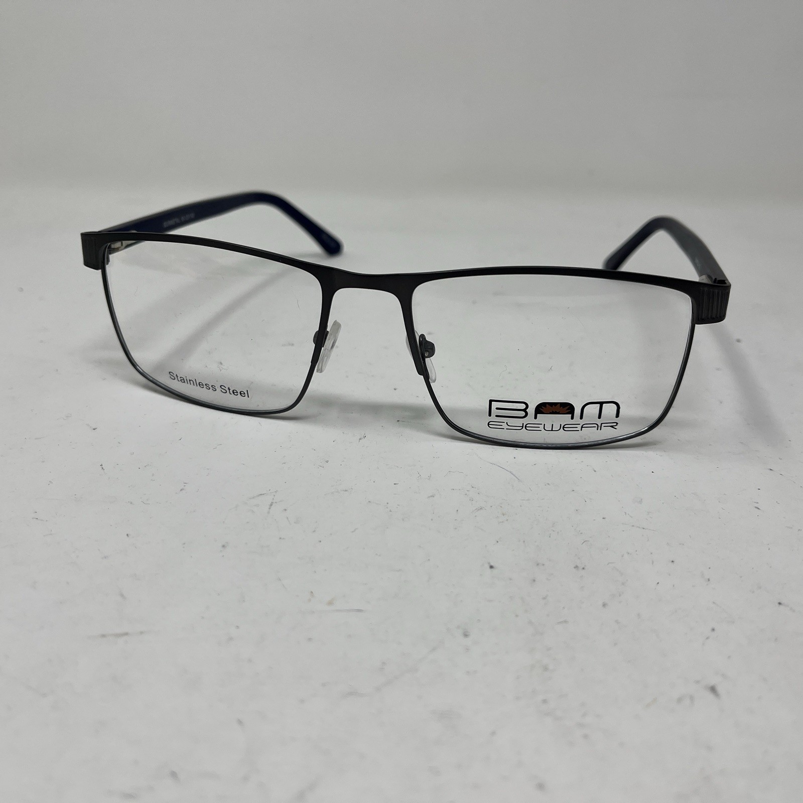 Bam Eyewear 524 Gunmetal Blue 60-20-150 FLEX HINGE EYEGLASSES /961