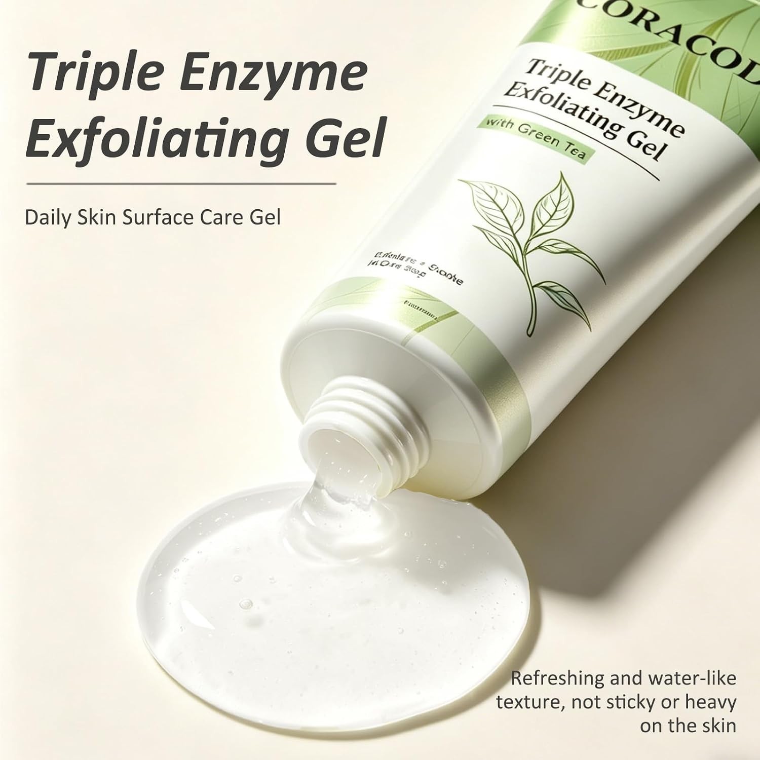 Triple Enzyme Green Tea Exfoliating Aqua Peel Gel, Deep Pore Face Exfoliant, Gen
