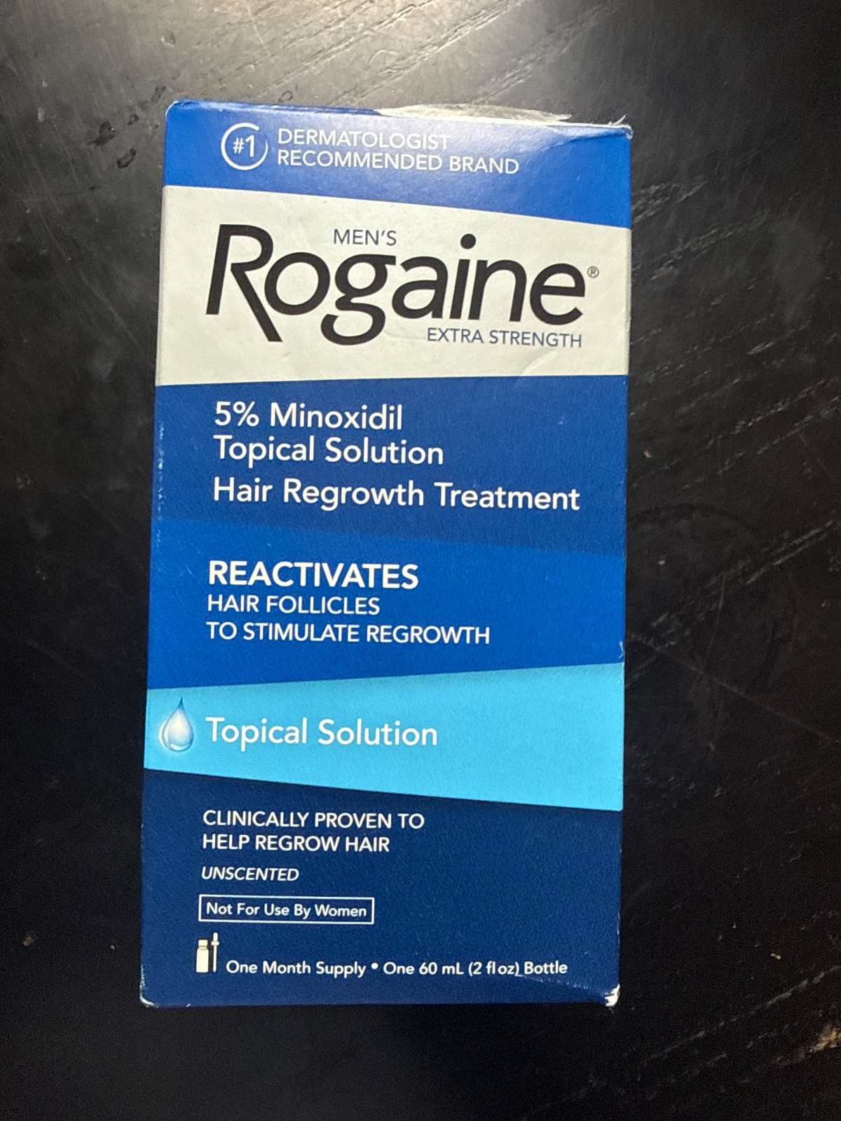 Rogaine Hair Regrowth Treatment Topical Solution One Month Supply (60mL) 12/2028
