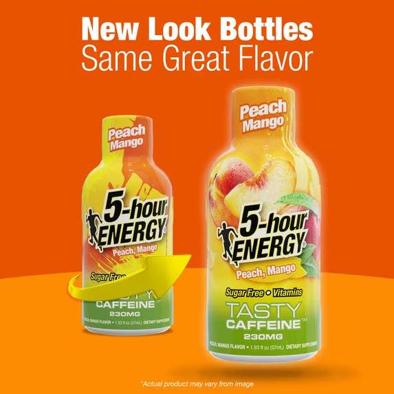 5-hour ENERGY Shot, Extra Strength Peach Mango Flavor, 15 Count