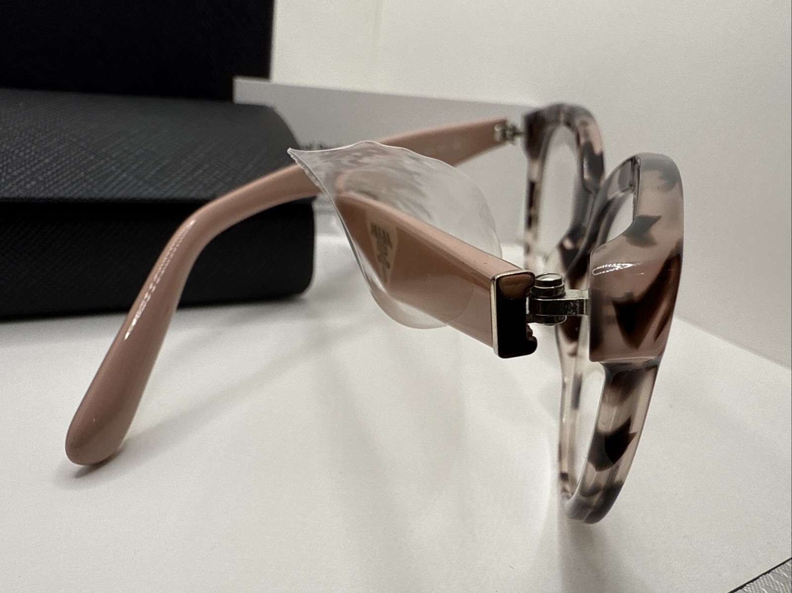 Prada Eyeglasses VPR 11R Sz 52 17 140 ROJ-101 Pink Havana Cat Eye Frame Italy