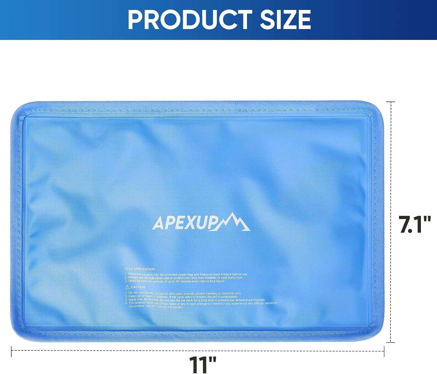 11″x7.1″ Reusable Gel Ice Pack – Leak-Proof Cold Pack for Pain Relief & Recovery