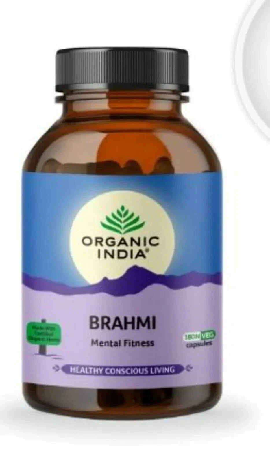 Organic India Brahmi 180 Caps For Mental Health & Nervous System FAST FREE SHIP