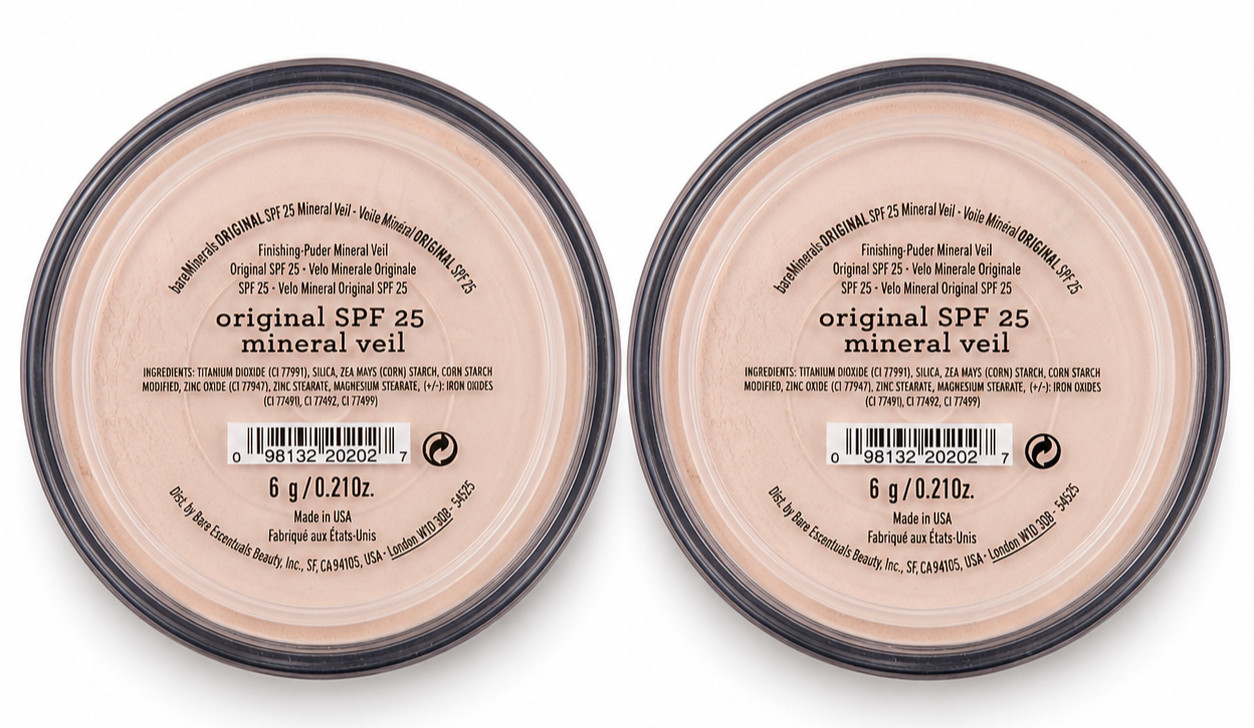 bareMinerals Original SPF 25 Mineral Veil Finishing Powder 6gx2 Loose Powder New
