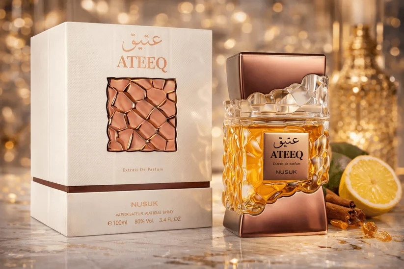 Nusuk Ateeq M Extrait De Parfum Men 3.4 oz 100ml Amber Woody Spray