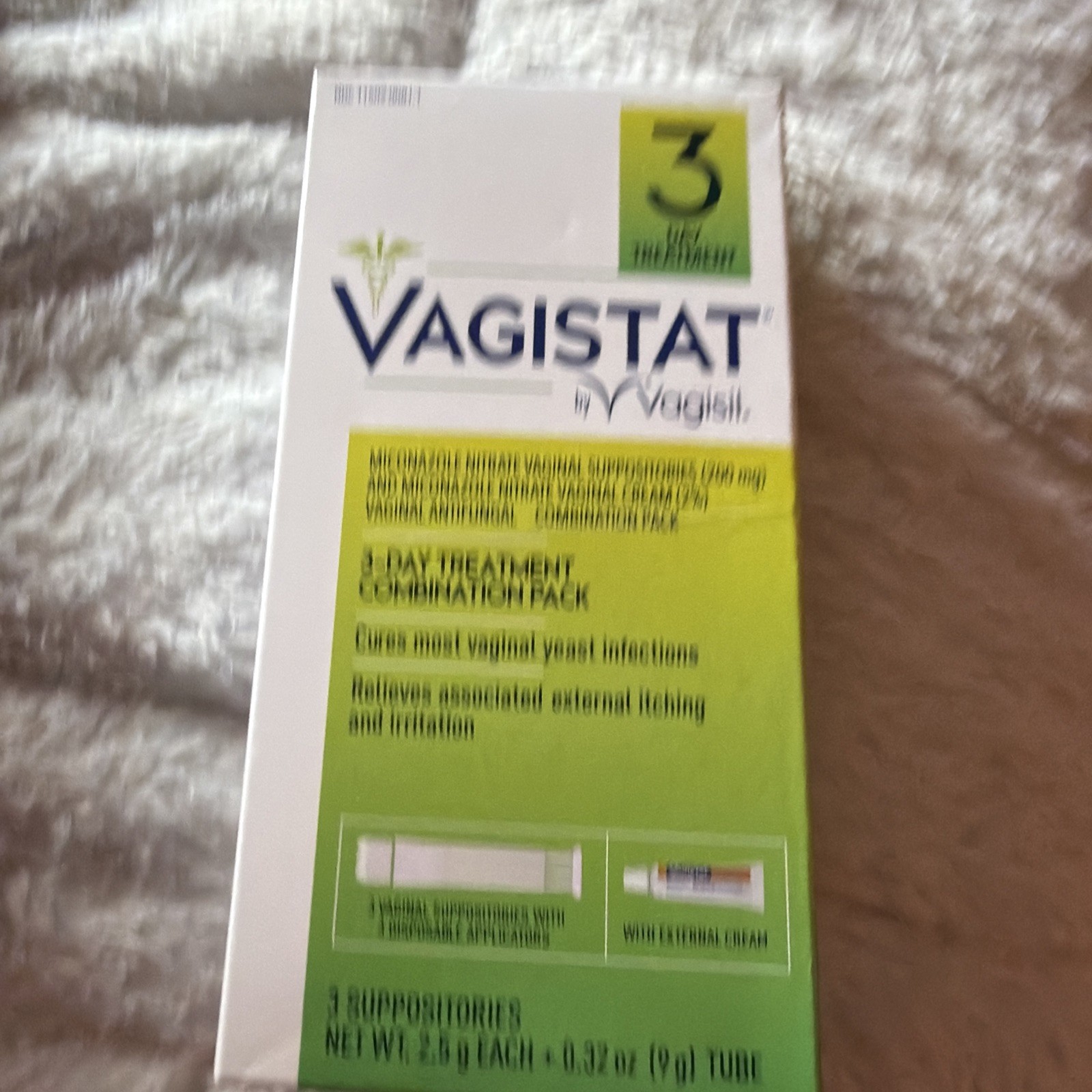 Vagistat 3 Day Treatment 3 Suppositories, 1 External Cream Exp 04/2027