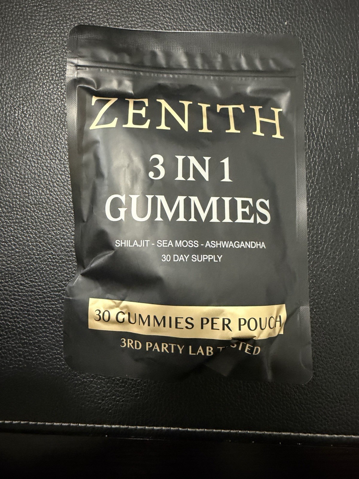 ZENITH 3-in-1 Shilajit Sea Moss Ashwagandha Gummies 30 Count Exp:09/2027