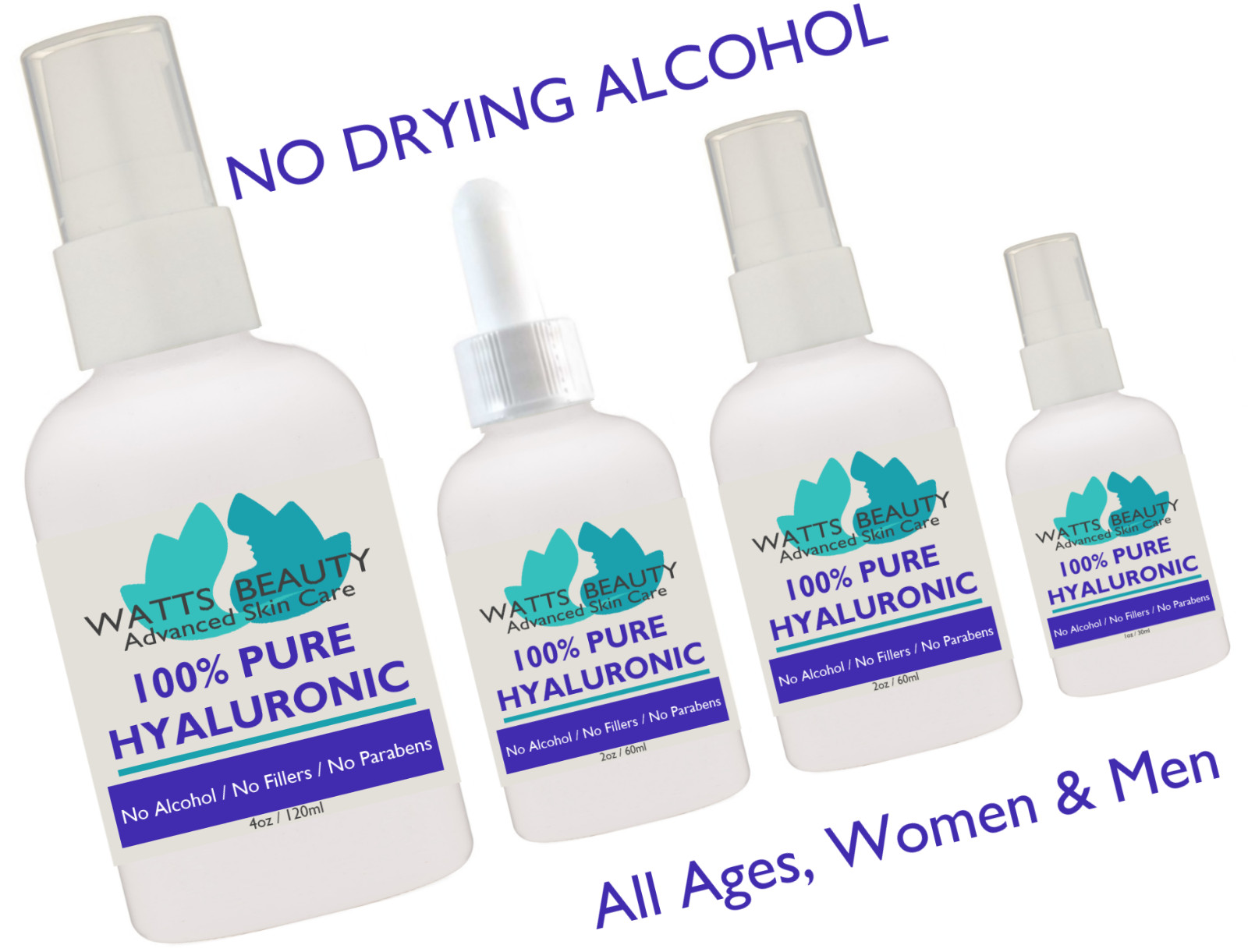 Watts Beauty 100% Pure Hyaluronic Acid Serum Fills Lines – No Drying Alcohol