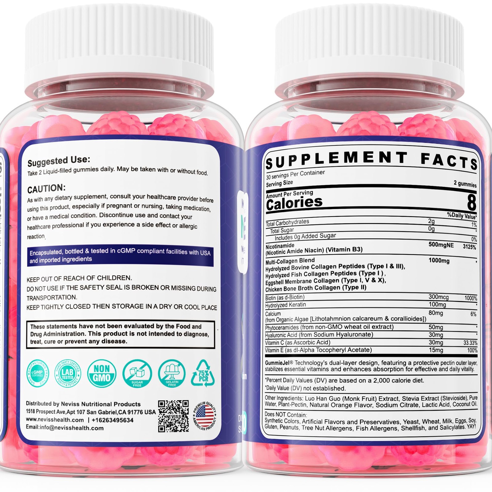 2 Pack – Nicotinamide 500mg Gummies, NAD+ Supplement for 60 Count (Pack of 2)