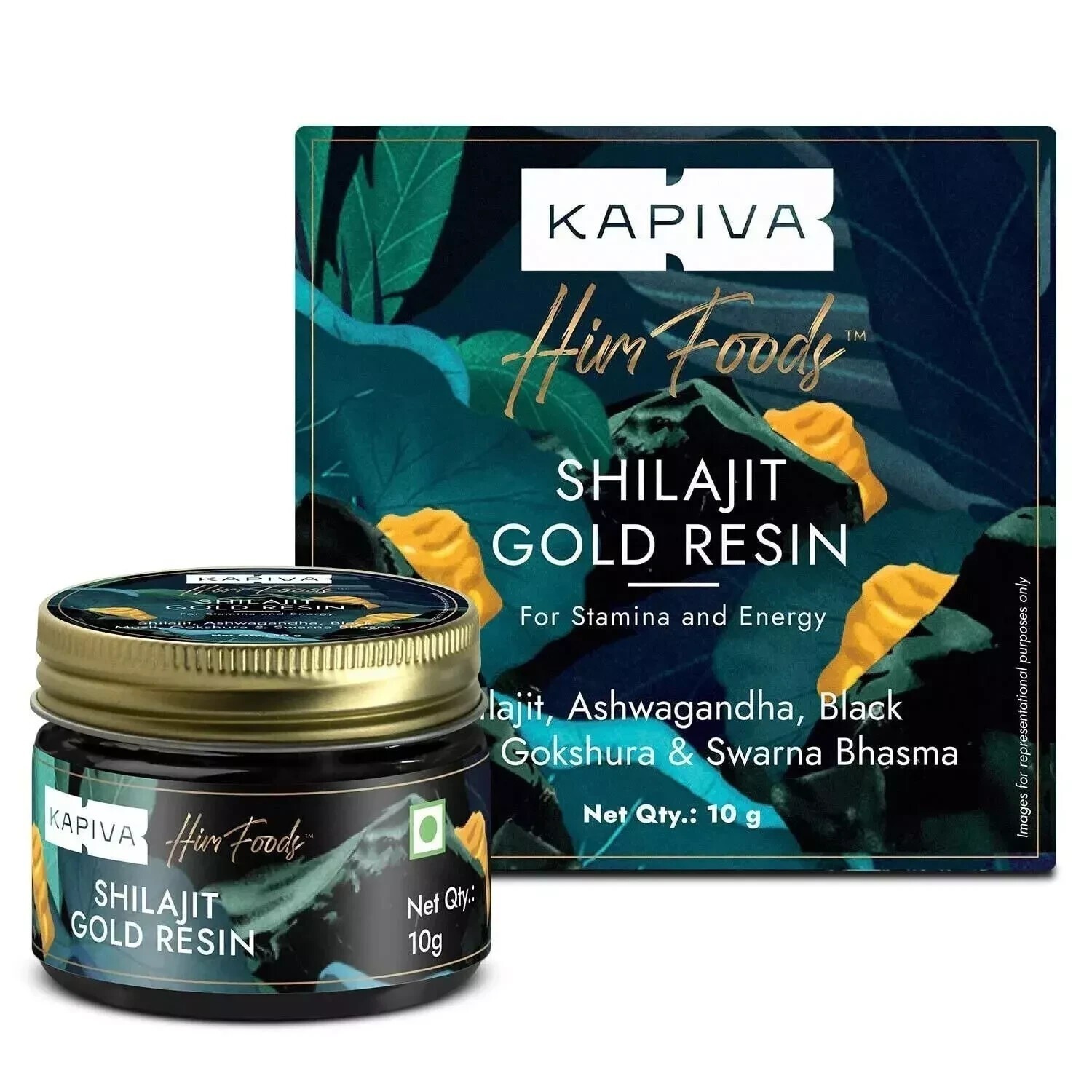 Kapiva Shilajit/Shilajeet Gold Resin – 10g | 500mg/Serving | 20 Servings