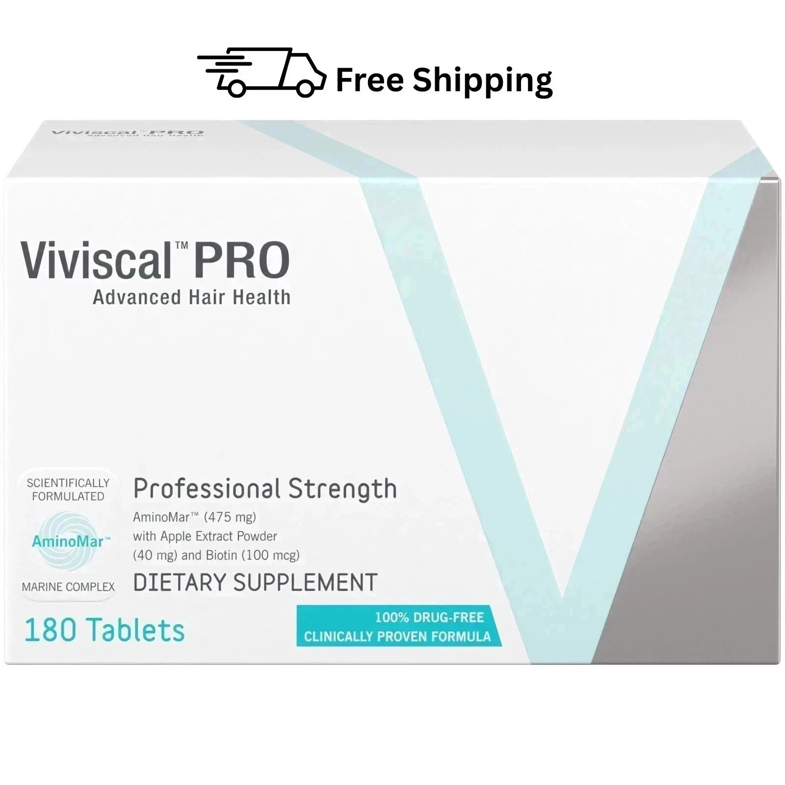 VIVISCAL PRO – Professional Hair Growth Supplement 180 Tablets, Expirey in 2027