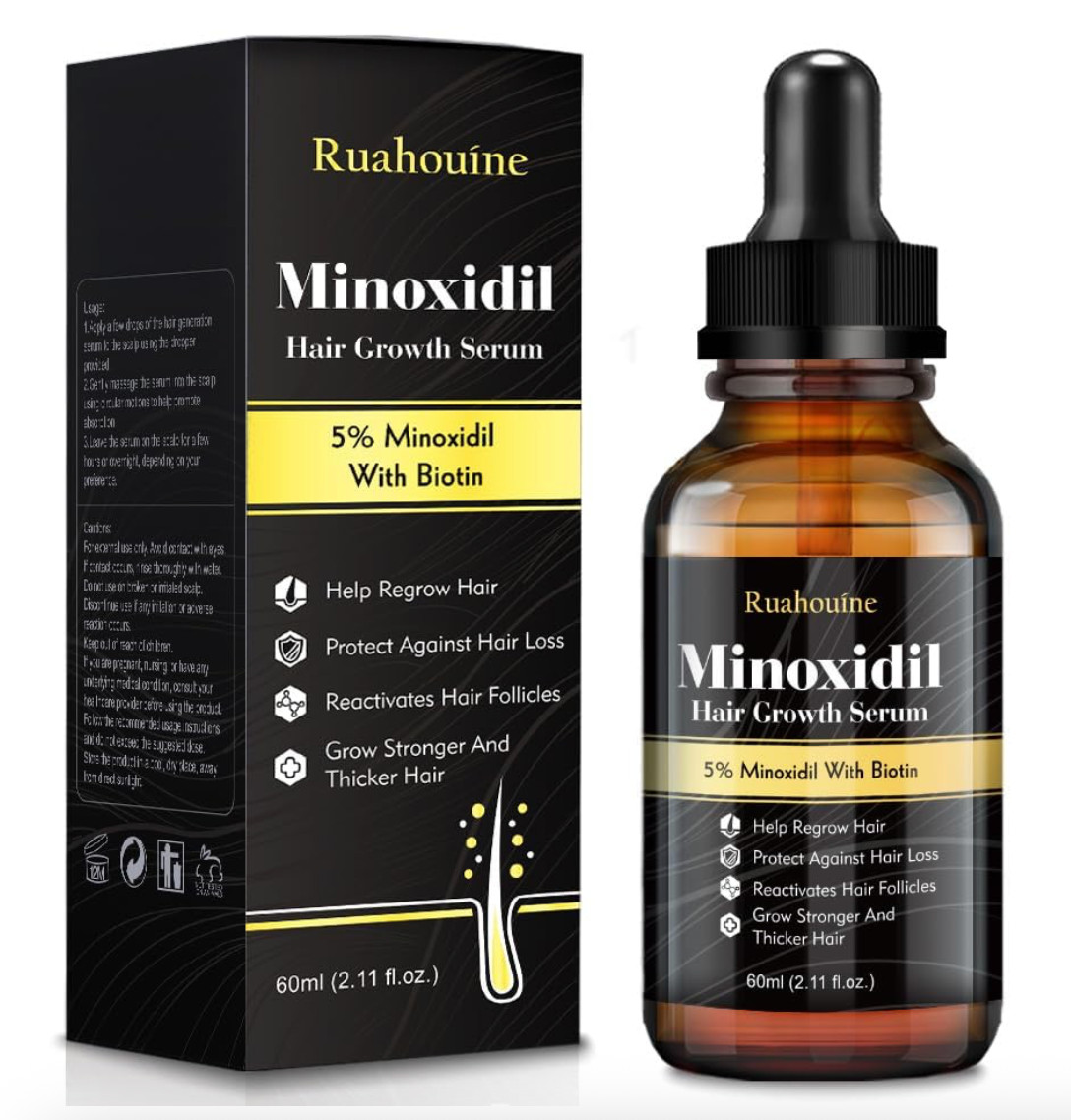 5% Minoxidil Hair Growth Serum for Men and Women, Hair Regrowth Treatment