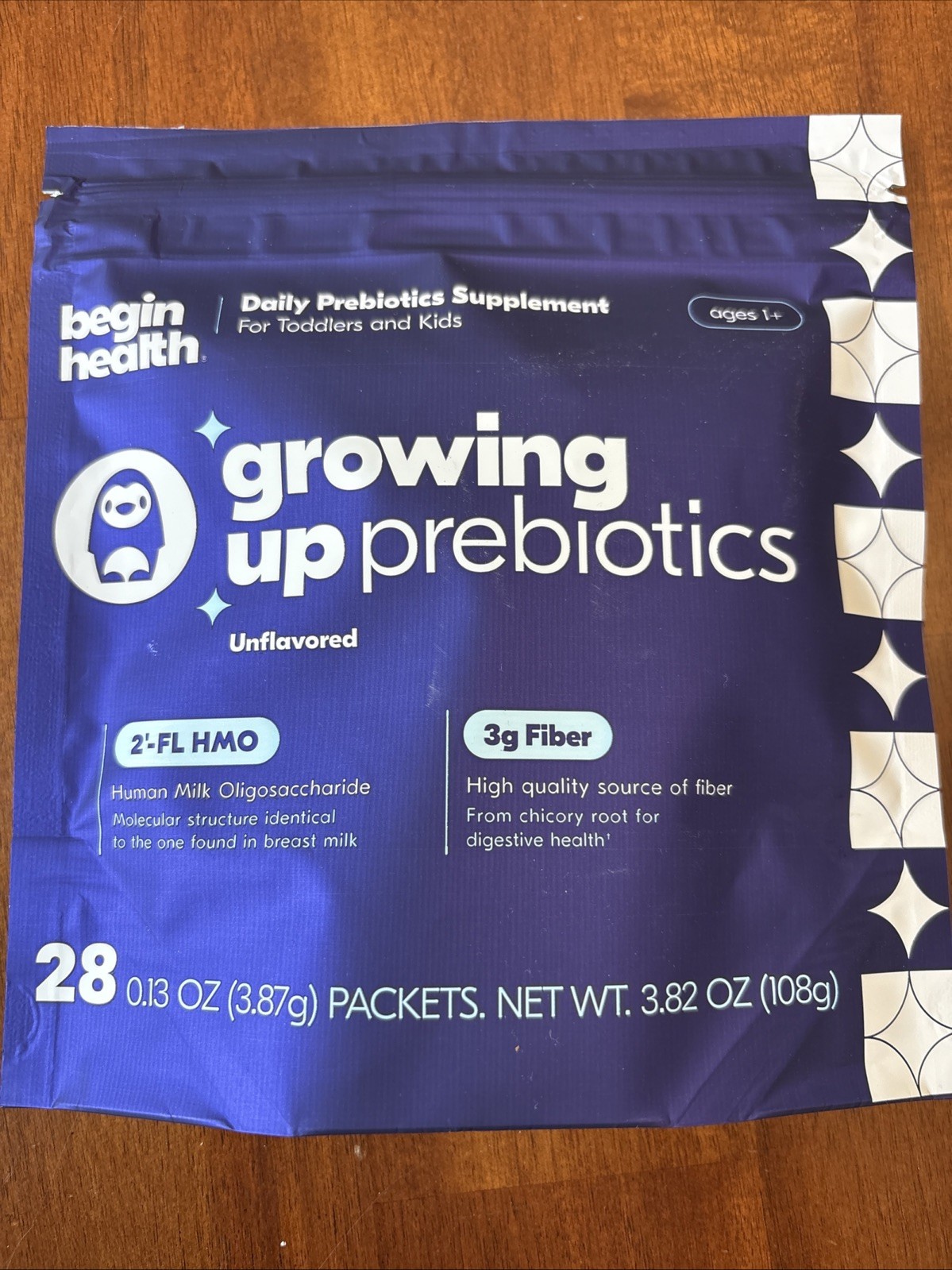 Begin Health Growing Up Prebiotics for Kids 28-Packs Exp 02/27