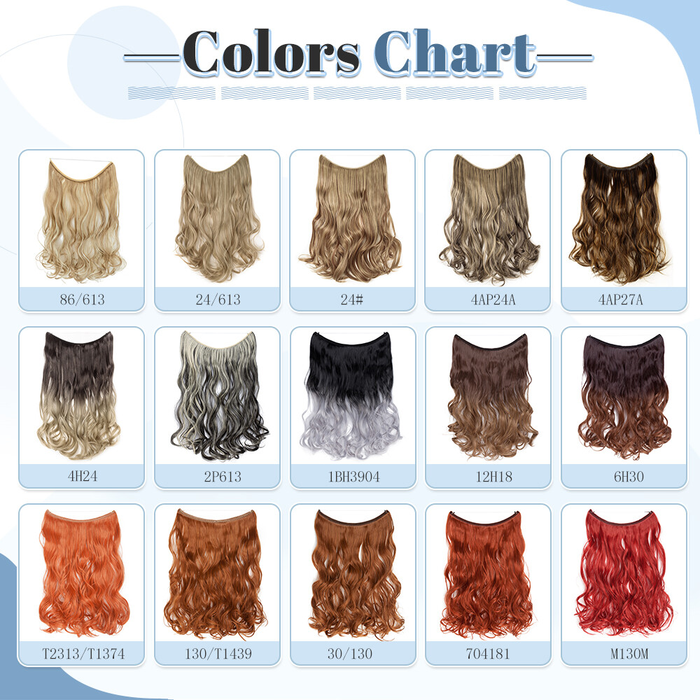 Invisible Wire One-Piece Hair Extensions Silky Hidden Curly Straight Wavy Long