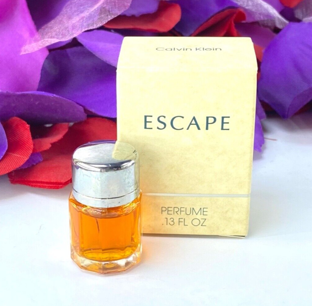 Calvin Klein Escape Perfume (.13oz /4ml) Vintage Travel Splash Mini *NEW w/ BOX*