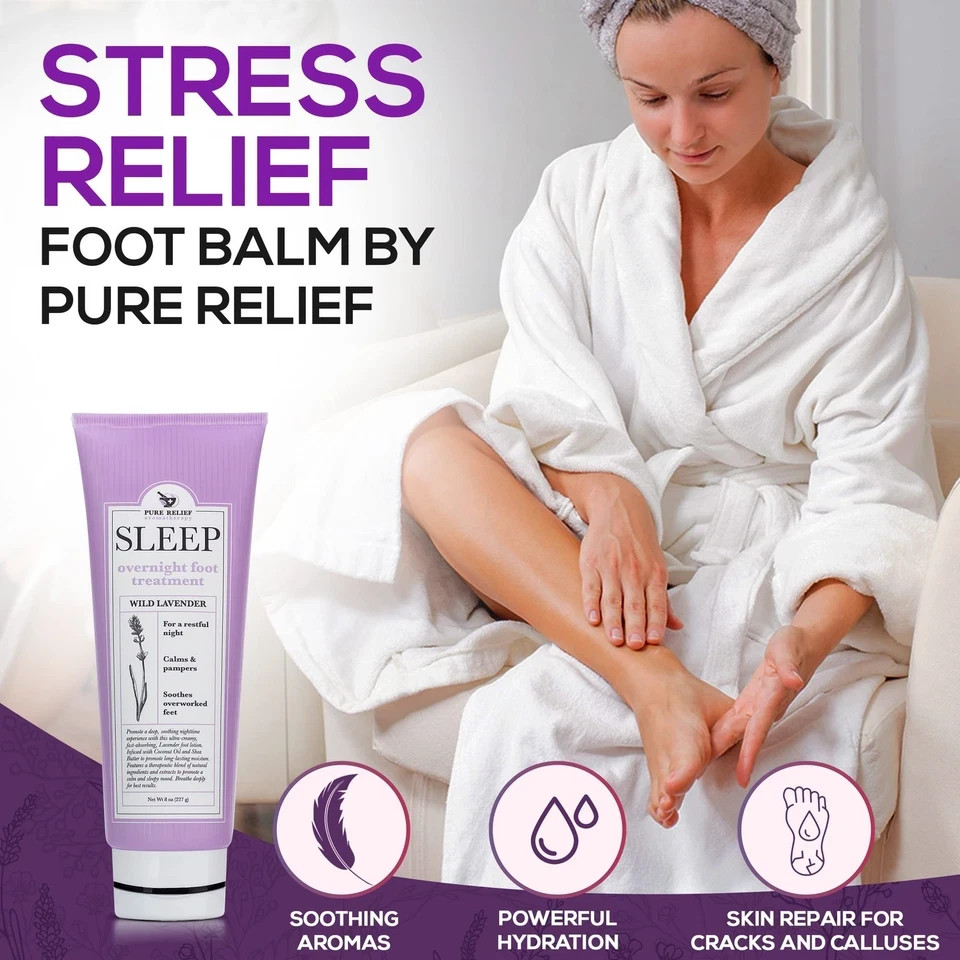 Pure Relief Relaxing Foot 8 Ounce (Pack of 1), Lavender Cream