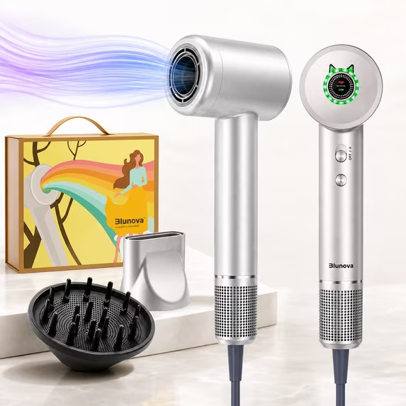 Sentryse Hair Dryer with Diffuser, High Speed Ionic Blow Dryer with LED Display