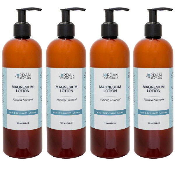 X4 Jordan Essentials Naturally Unscented Magnesium Lotion – 64 oz