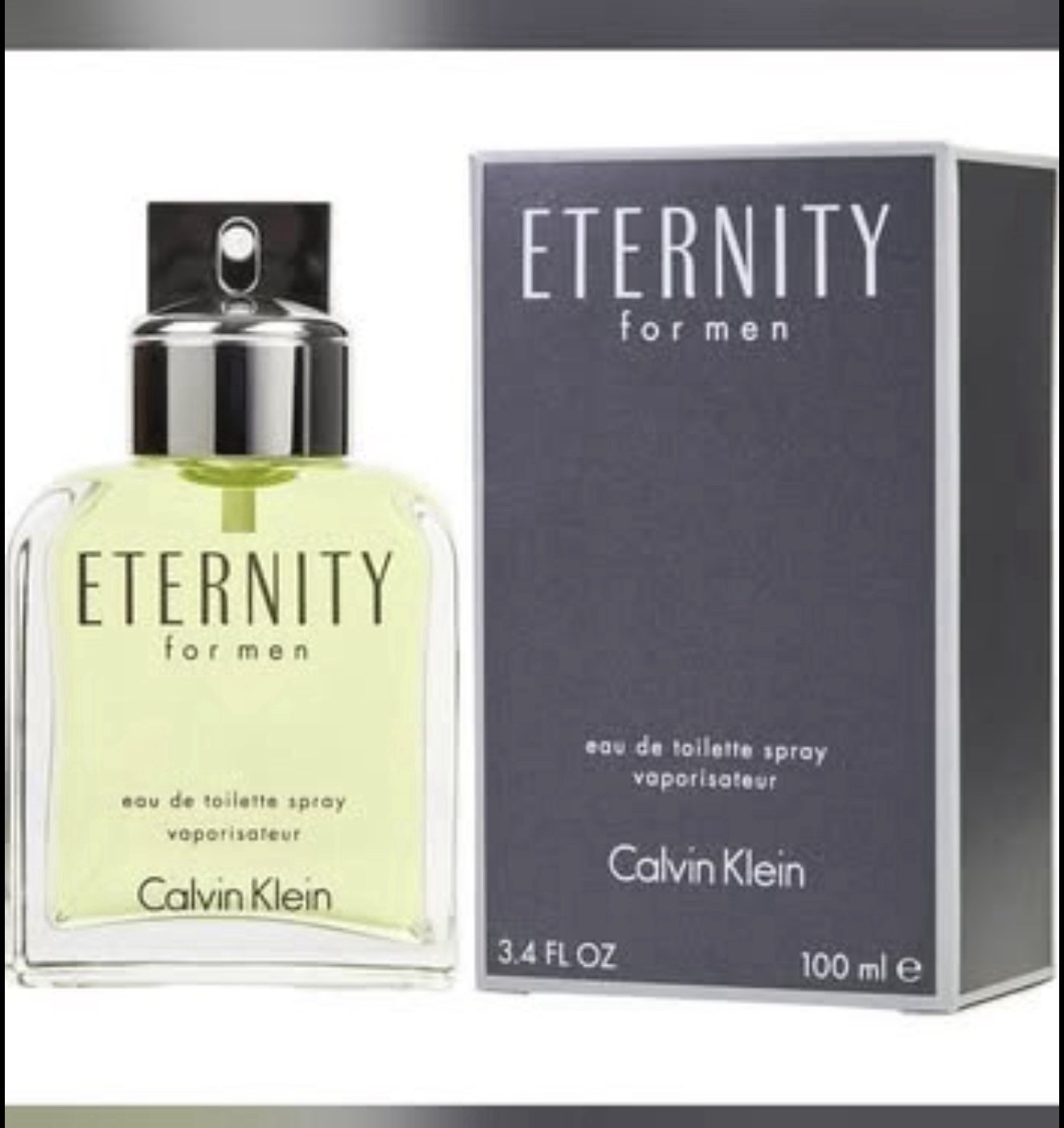 Calvin Klein Eternity Cologne Parfum Men, 3.3 oz (100 mL EDT
