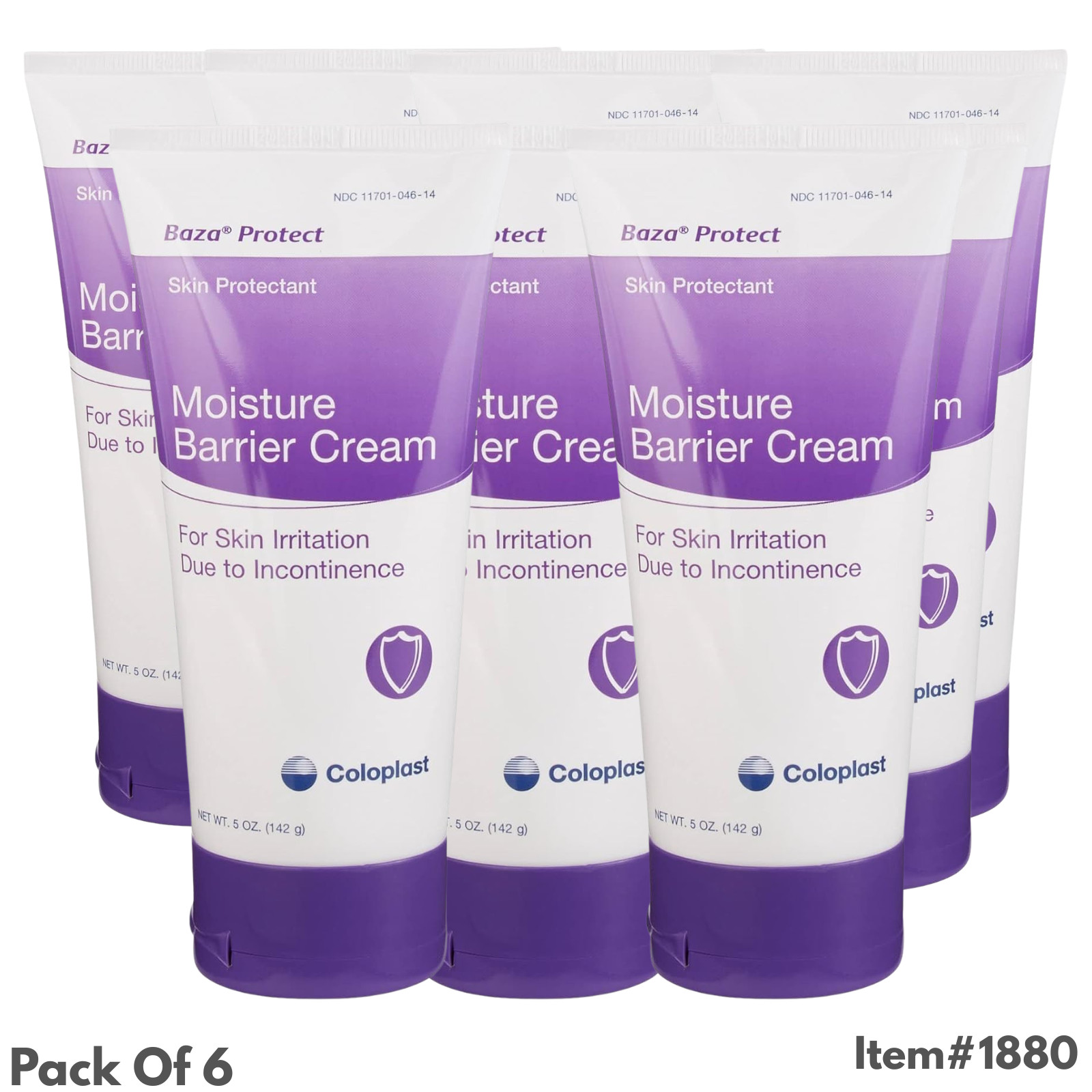 Coloplast Baza Skin Protectant Moisture Barrier Cream 5oz Tube 6Ct 1880