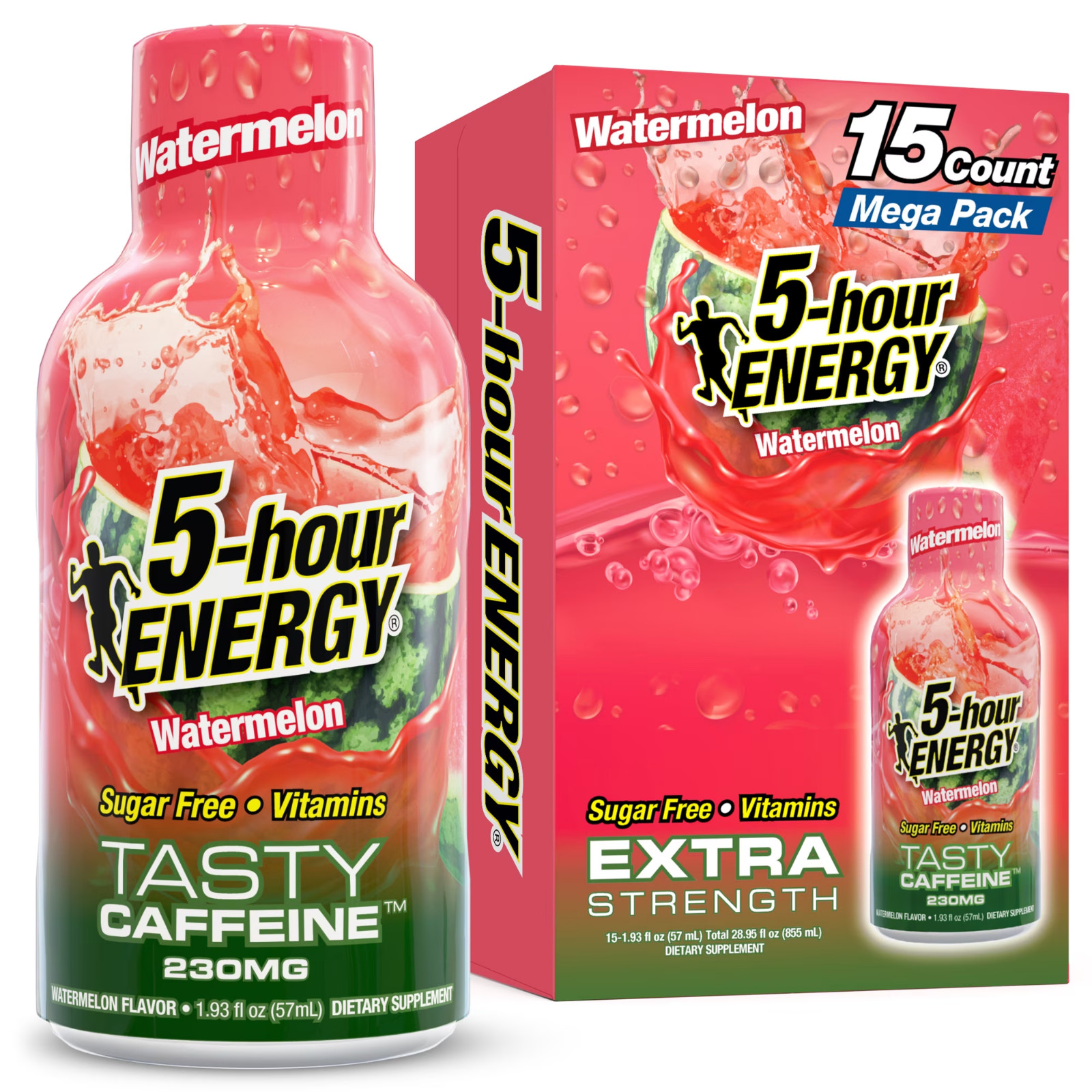 5-hour ENERGY Shot, Extra Strength, Watermelon, 15 Count