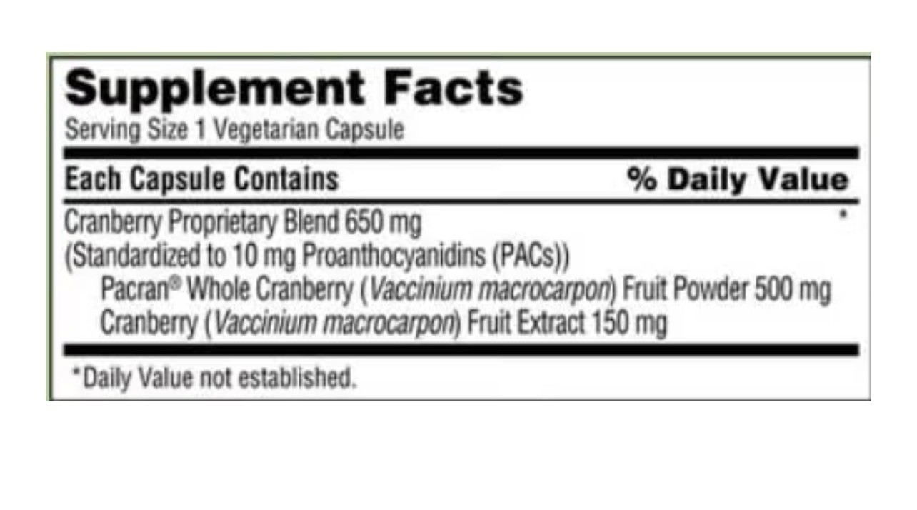 Trunature CRANBERRY 650mg, 140 Capsules EXP 1/2027