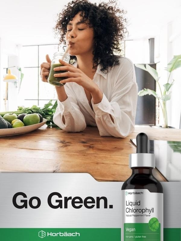 59ml Natural Peppermint Chlorophyll Liquid Drops Vegan Gluten Free Supplement