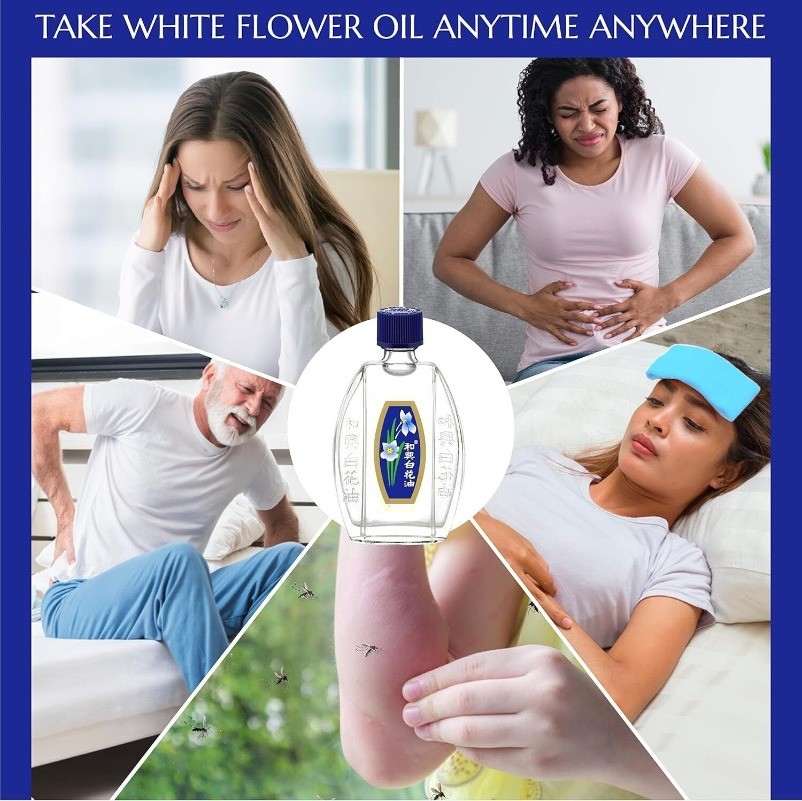 3 Packs-20ml+10ml+2.5ml-White Flower External Analgesic Balm Oil -Exp:2029