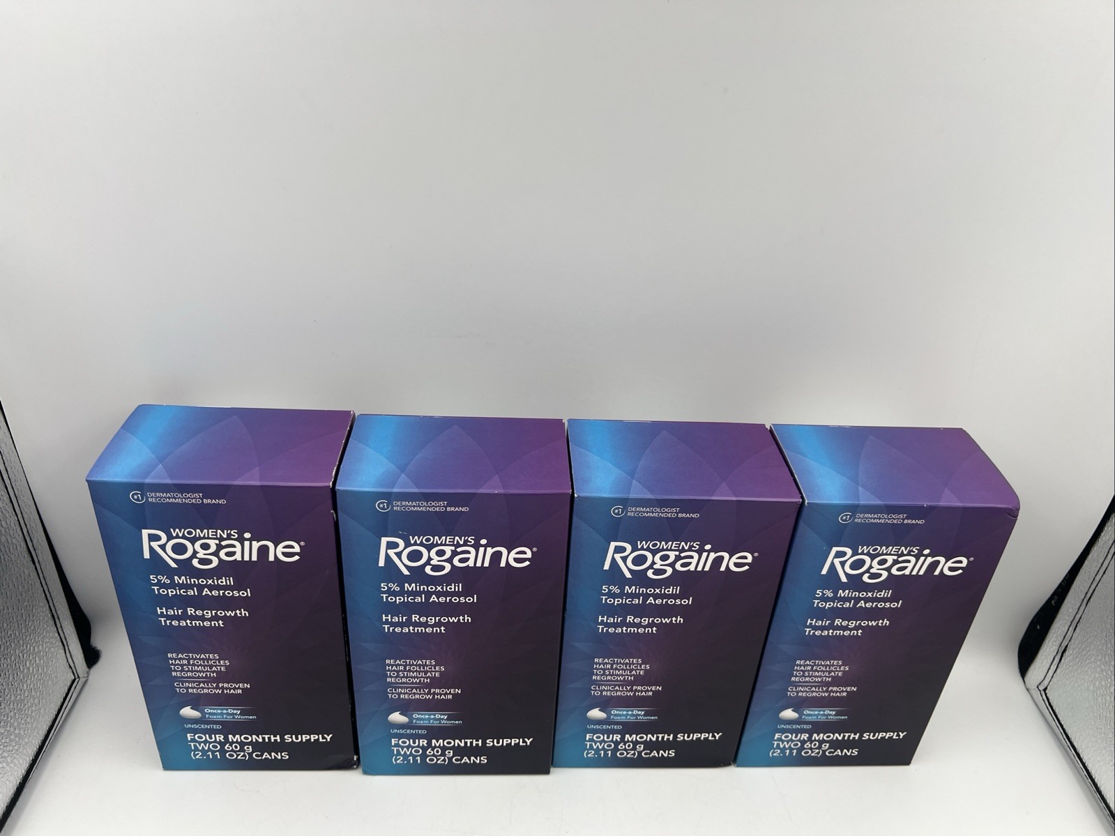 4x Women’s Rogaine 5% Foam Hair Regrowth 4 Month EXP: 08/2028 (16 Month Supply)