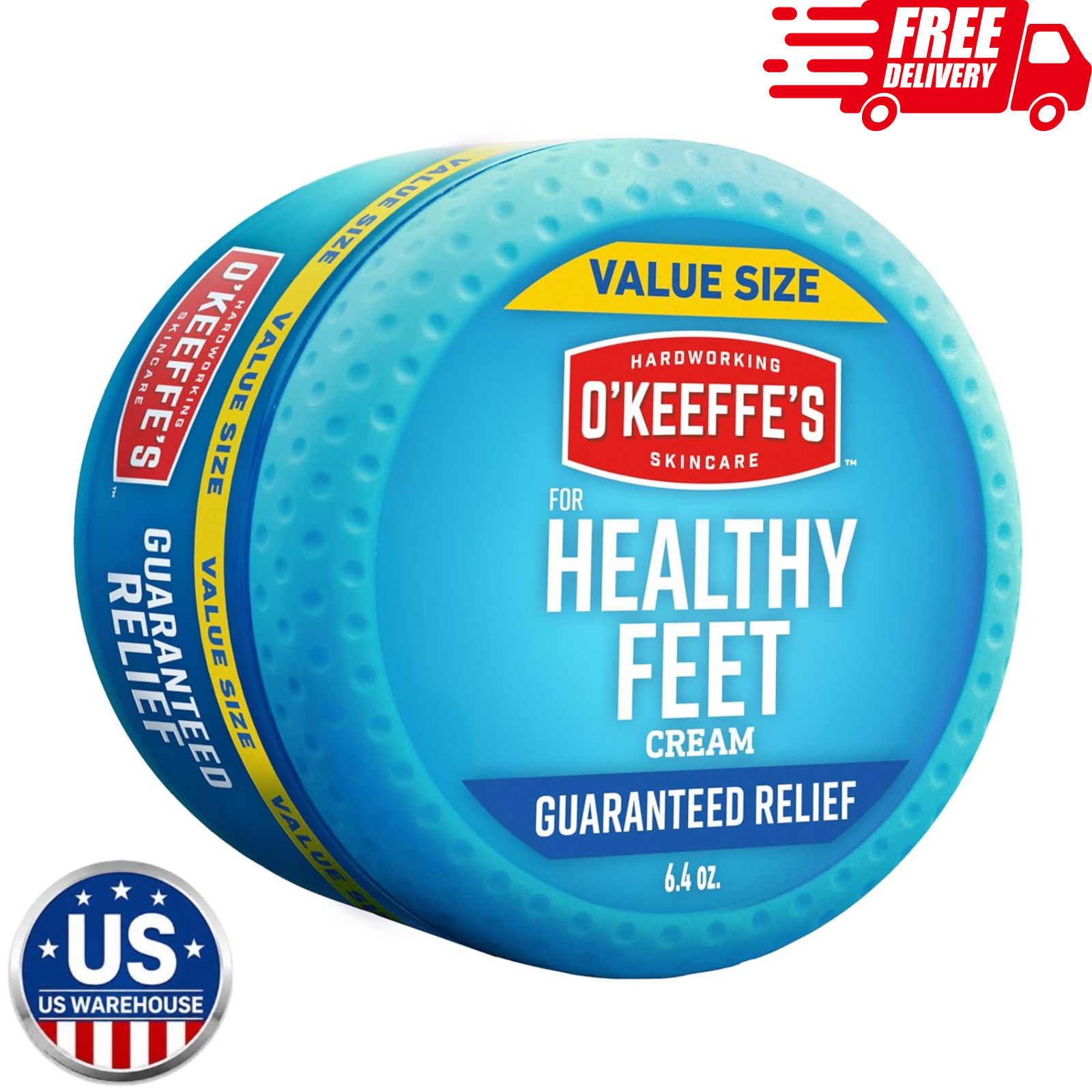 O’Keeffe’s Healthy Feet Foot Cream for Dry Cracked Feet, 6.4 Oz